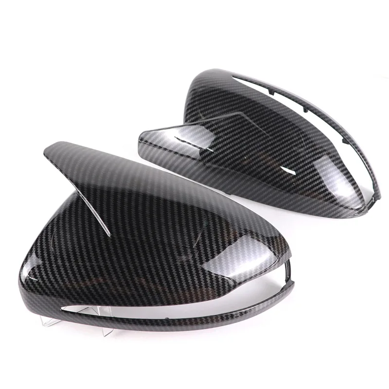 For Mercedes-Benz B, C, E, S, CLS, GLA, GLC W205 carbon fiber pattern /Glossy Black bull horn replacement mirror cover
