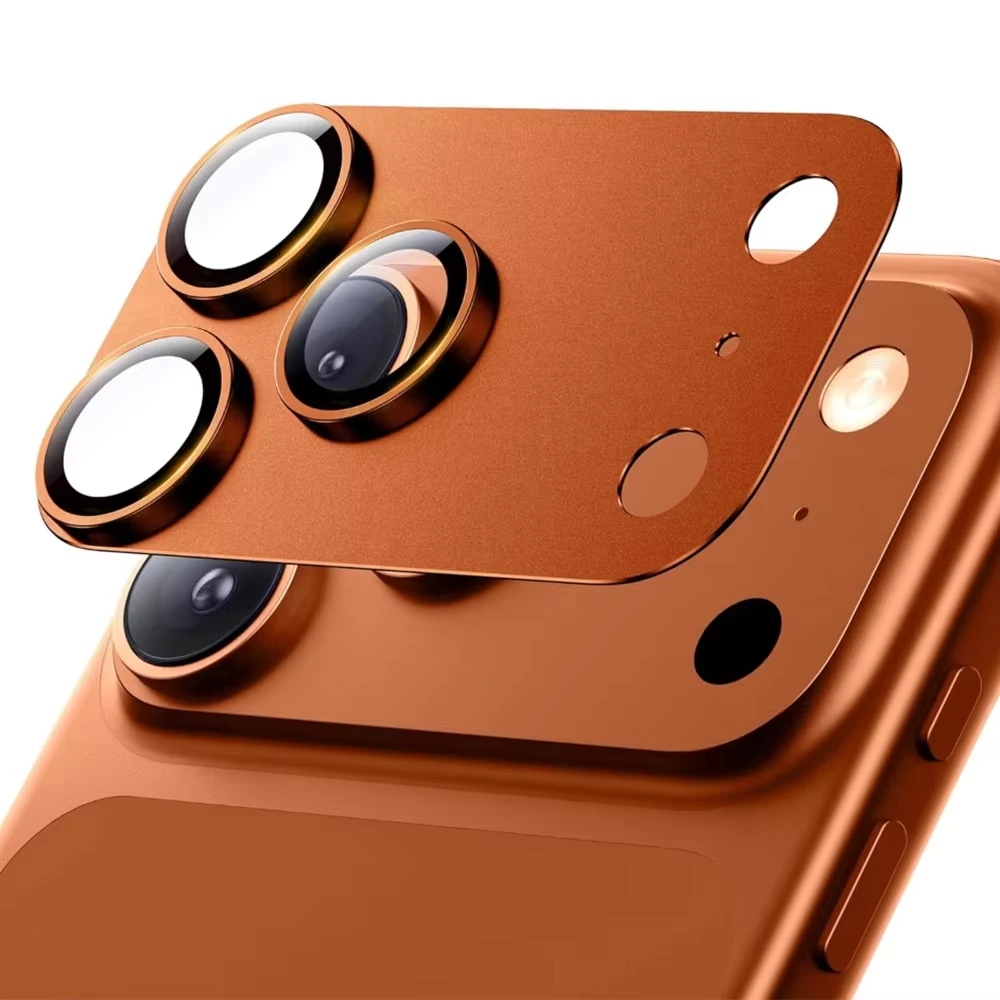 For iPhone 17 Pro Max Camera Lens Protector Metal Armor Tempered Glass Camera Screen Full Protective Cover Easy Installation