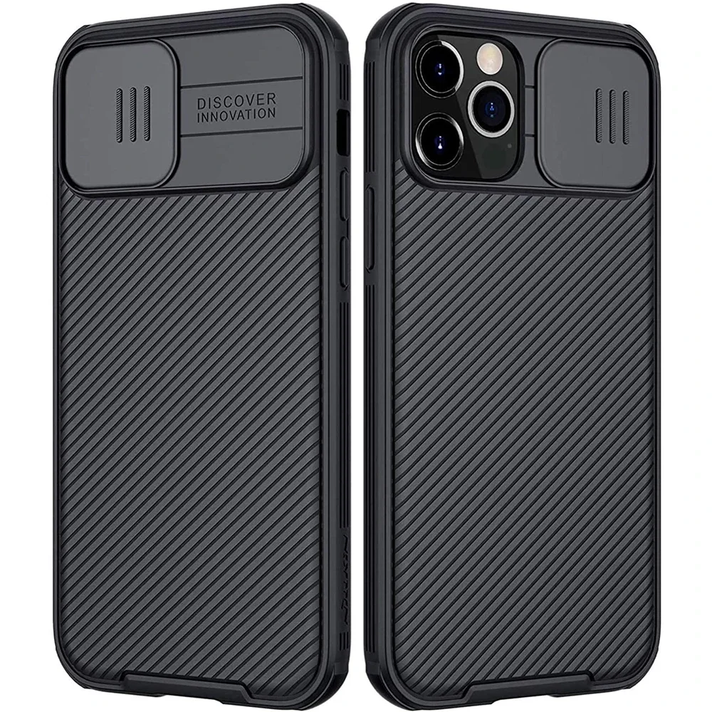 for Apple iPhone 14 13 12 Pro Max Phone Case,NILLKIN Camera Protection Slide Protect Cover Lens Protection Case for iPhone 12 5G