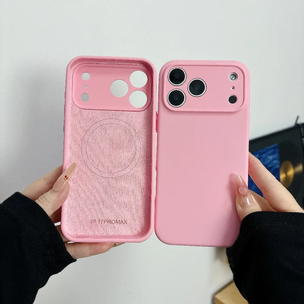 Original Liquid Silicone Magnetic Case for IPhone 17 Air 16 15 14 Plus 13 12 Pro Max for Magsafe Camera Protection Matte Cover