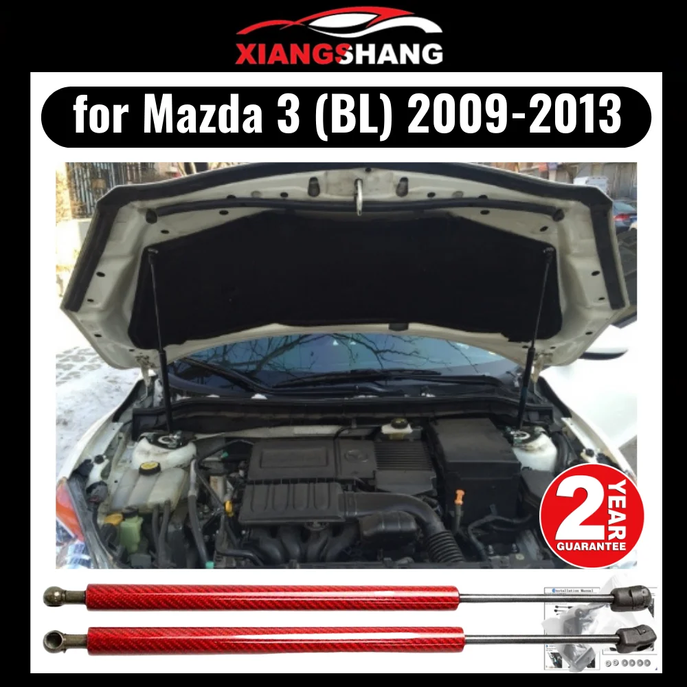 Bonnet Hood Strutsfor Mazda Axela BL 2nd 2008-2013 Mazda3  Lift Supports Front Cover Modify Gas Damper Spring Shock No-Drill