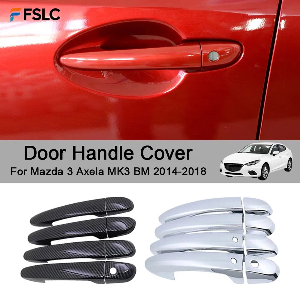 Car Decoration Door Handle Cover  For Mazda 3 Axela MK3 BM 2014-2018 Cars Accessories Styling Upgrade Modify A Car
