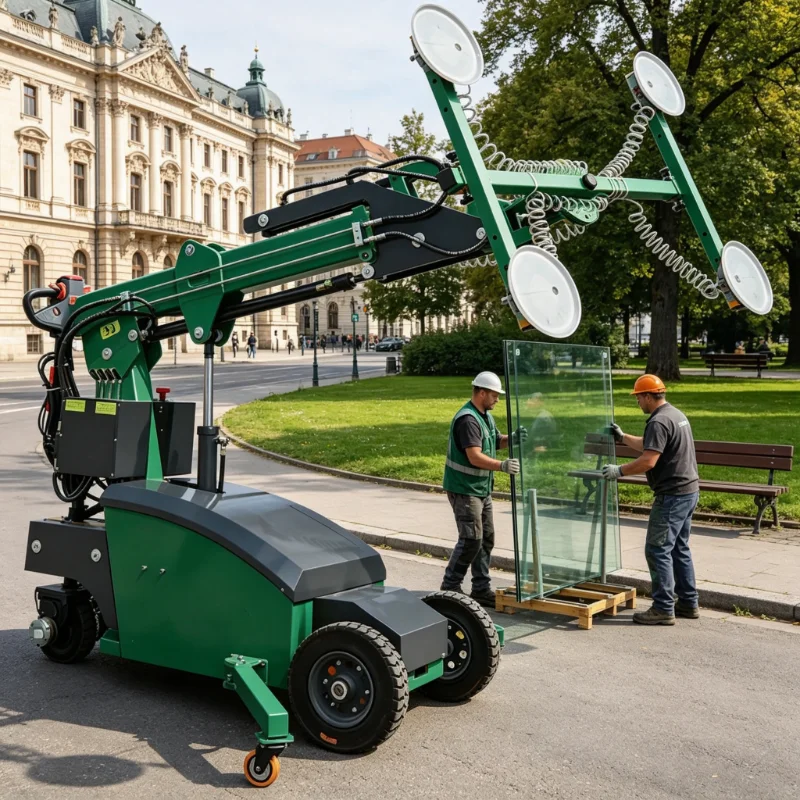 Professional Durable Hydraulic Glass Suction Cup Car for Glass Panel Transport and High Rise Building Installation YG