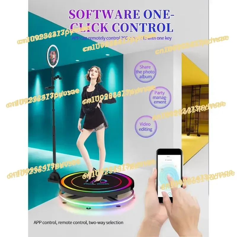 2025 Smart Magic Rotation Machine Auto Face Photo Booth Selfie-stick 360 Booth Stand