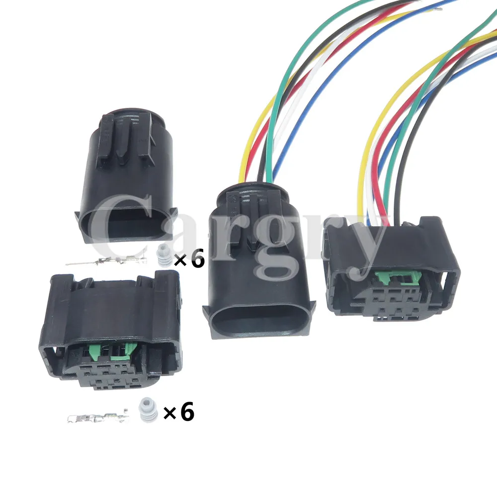 1 Set 6P Car Socket 1-967616-1 7M0973119 AC Assembly Automotive Small Current Throttle Sensor Connector 1-967587-3 1-968818-3