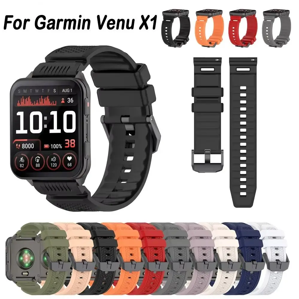 Silicone Strap Soft for Garmin Venu X1 Smart Watch band Adjustable Bracelet