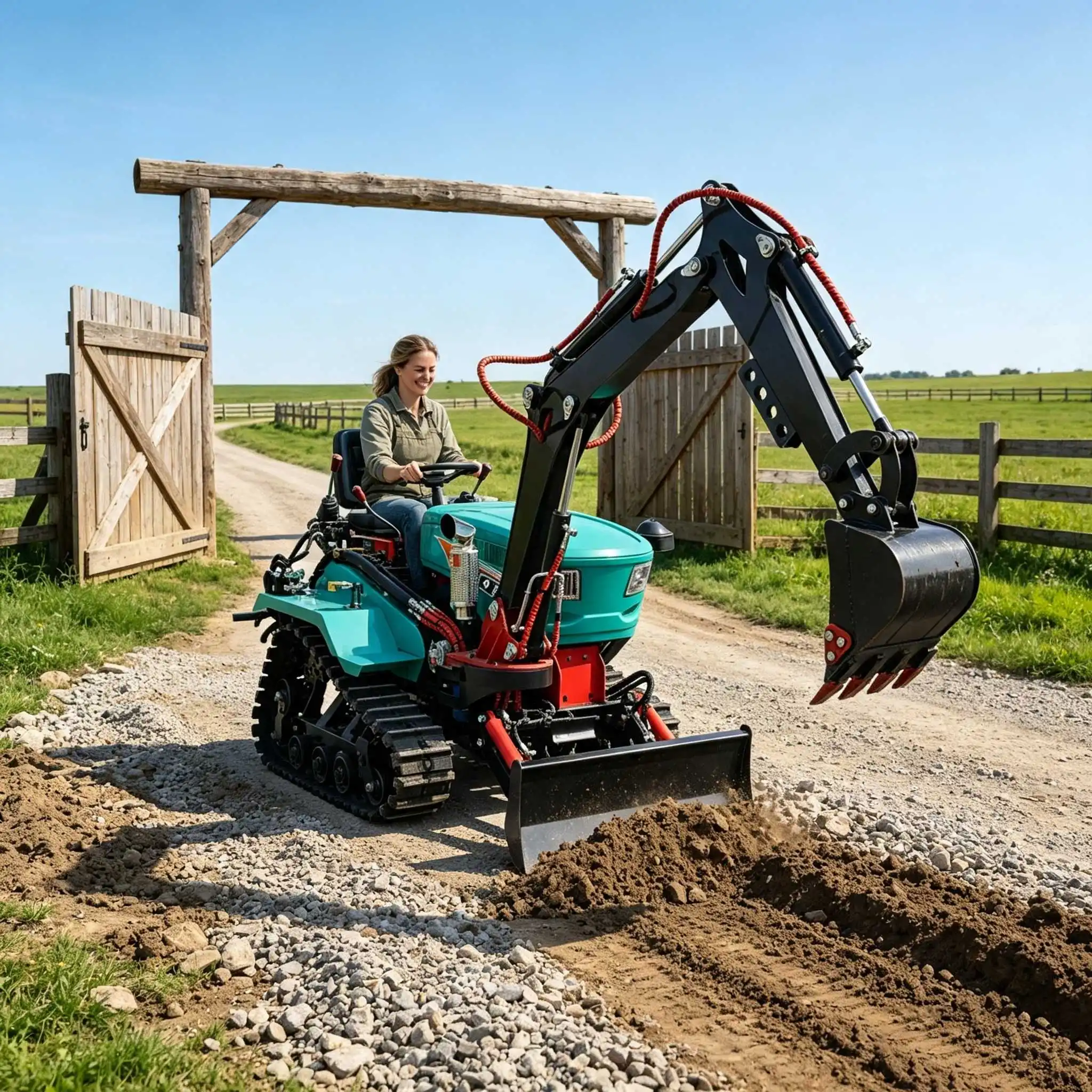 Hot Selling Mini Crawler Tractor Free Shipping, Rubber Track Crawler Tractor With Excavator For Coastal Farm Soil Treatment
