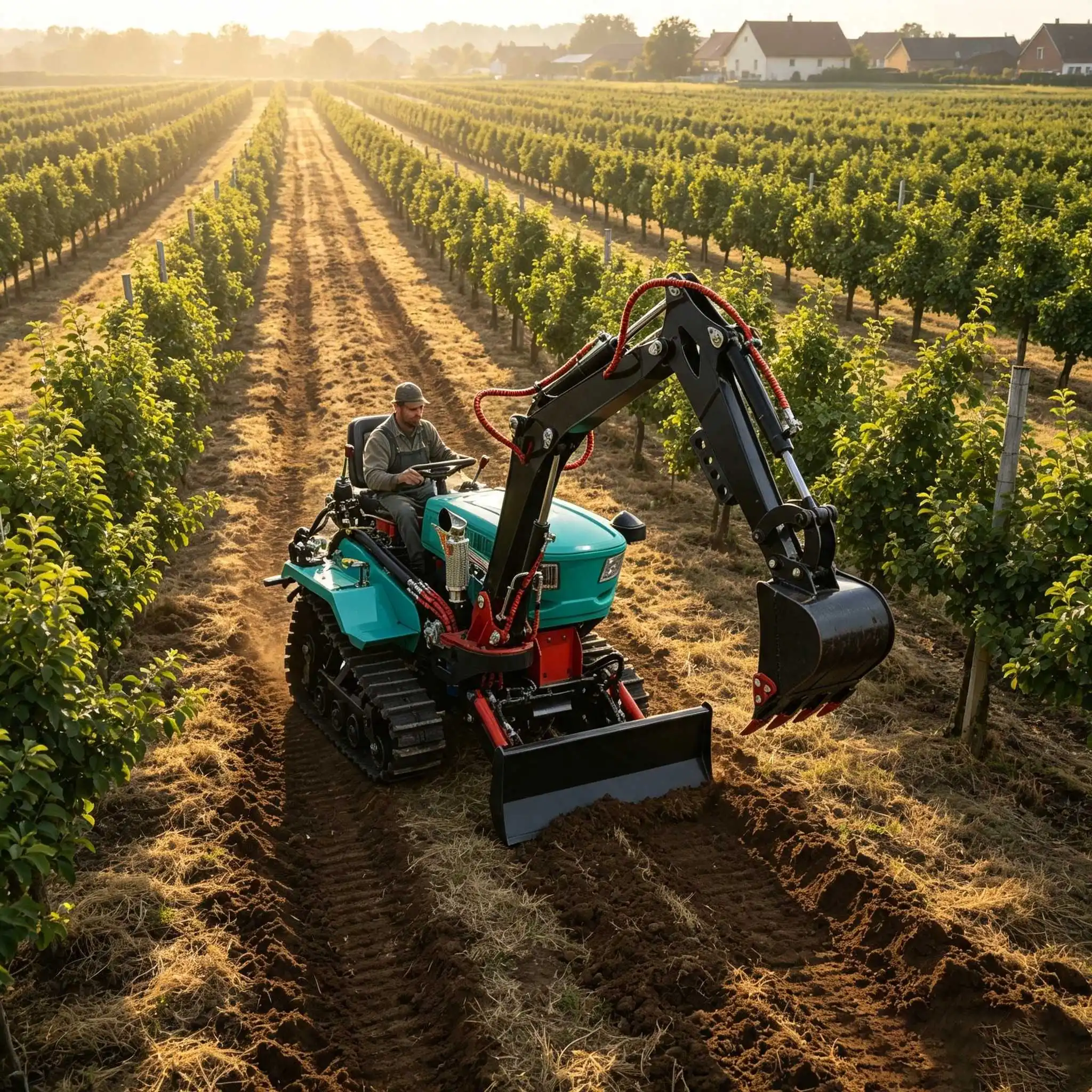 Hot Selling Mini Crawler Tractor Free Shipping, With Excavator For Agricultural Land Levelling And Foundation Digging