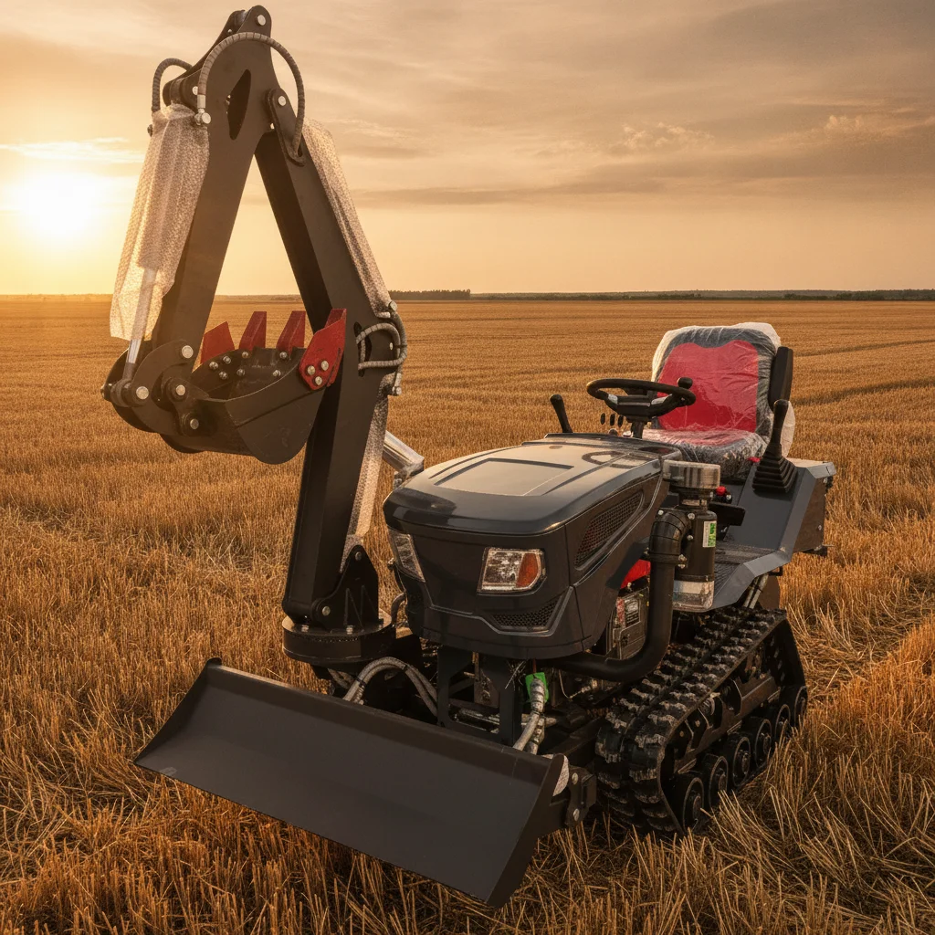 Hot Selling Mini Crawler Tractor Free Shipping, With Excavator Bucket For Nursery Planting And Farm Earthmoving