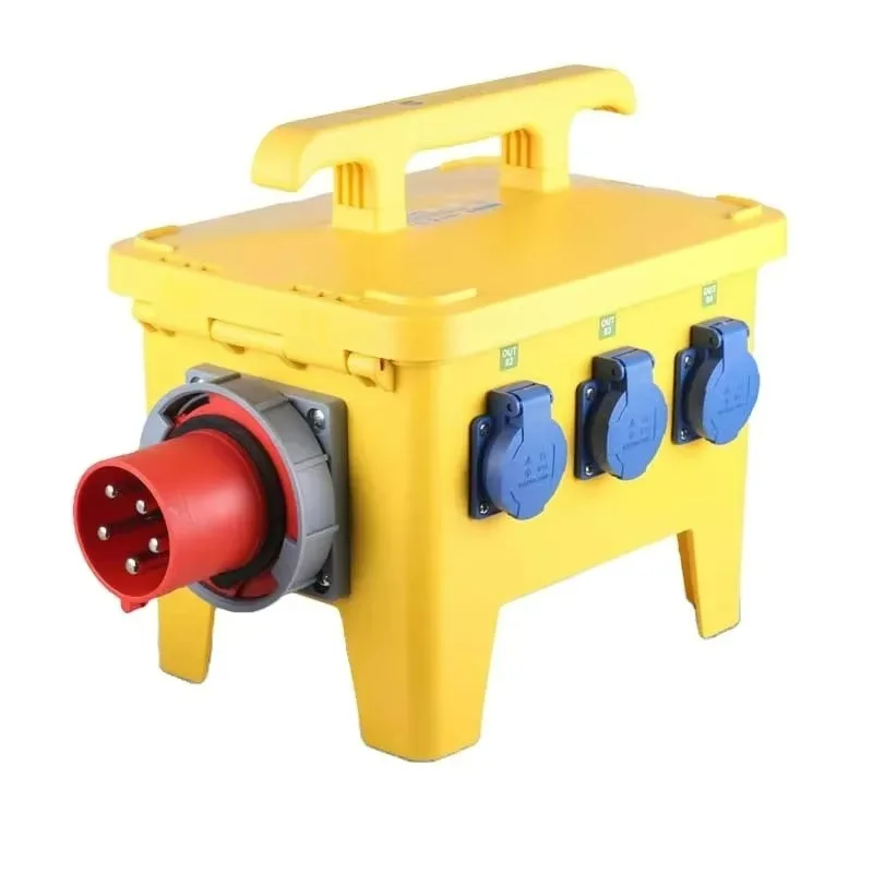 Best-selling Yellow Waterproof and Dustproof Multifunctional High-quality Distribution Box, Sturdy and Durable Socket Box