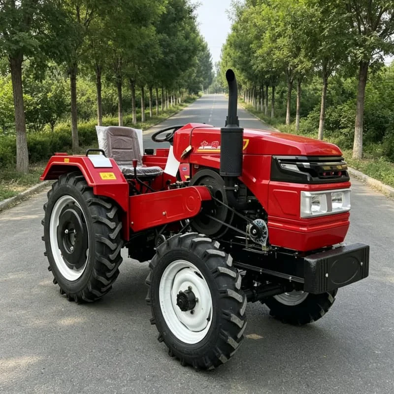 Customized Four-wheel Wheeled Ploughing Rotary Tiller, Hot-selling High-horsepower 4WD Tractor, Farm Land Preparation Machine