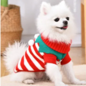 Warm Pet Dog Sweater Winter Clothes For Small Medium Dogs Knitted Puppy Cat Coat Chihuahua French Bulldogs Yorkie Customes
