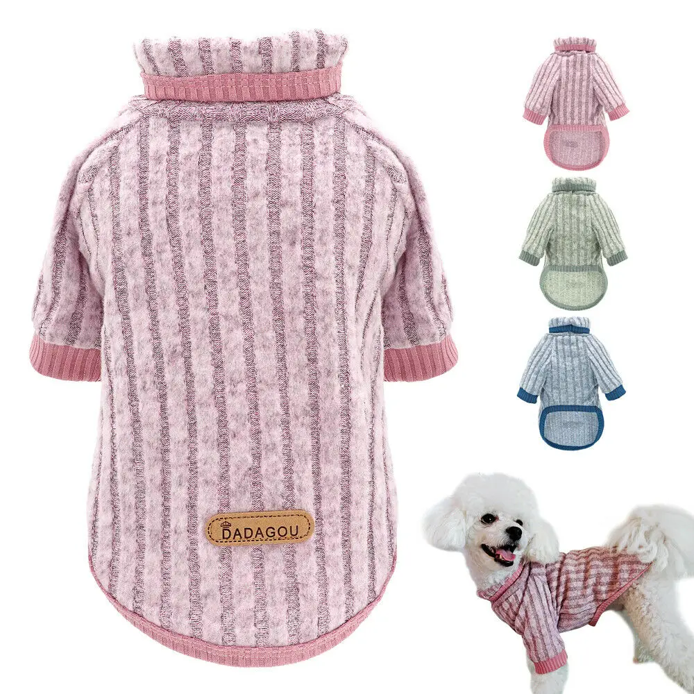 Warm Dog Clothes Coat Pet Puppy Cat Pug Small Medium Dogs Sweater Winter Clothes Soft Coat For Chihuahua Yorkie