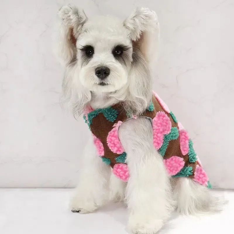 Plush Radish Sweater Vest Thick Dog Jackets for Winter Warm Clothes Cold Weather Coats for Small to Large Dogs Apparel 6XL