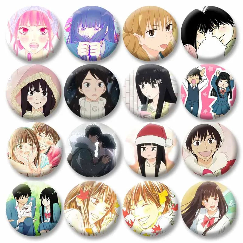Kimi Ni Todoke Anime Badges Cartoon Figure Sawako Kuronuma Shota Kazehaya Brooches Bag Jacket Decor Accessories Lapel Pins Gifts