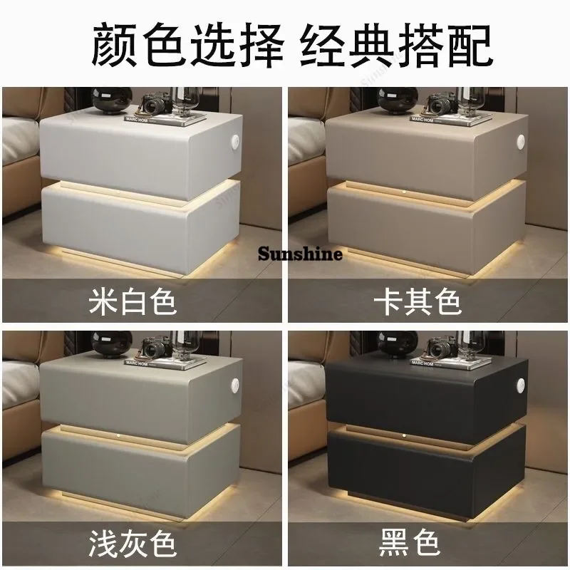 Smart bedside table modern simple personality creative fashion high-end sense suspended floor-to-ceiling home bedroom decoration