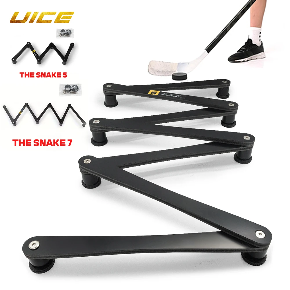 UICE Ice Hockey Stickhandling Trainer Tool Hockey Training Equipment Adjustable 5/7-Section Lightweight for Control Stick Speed