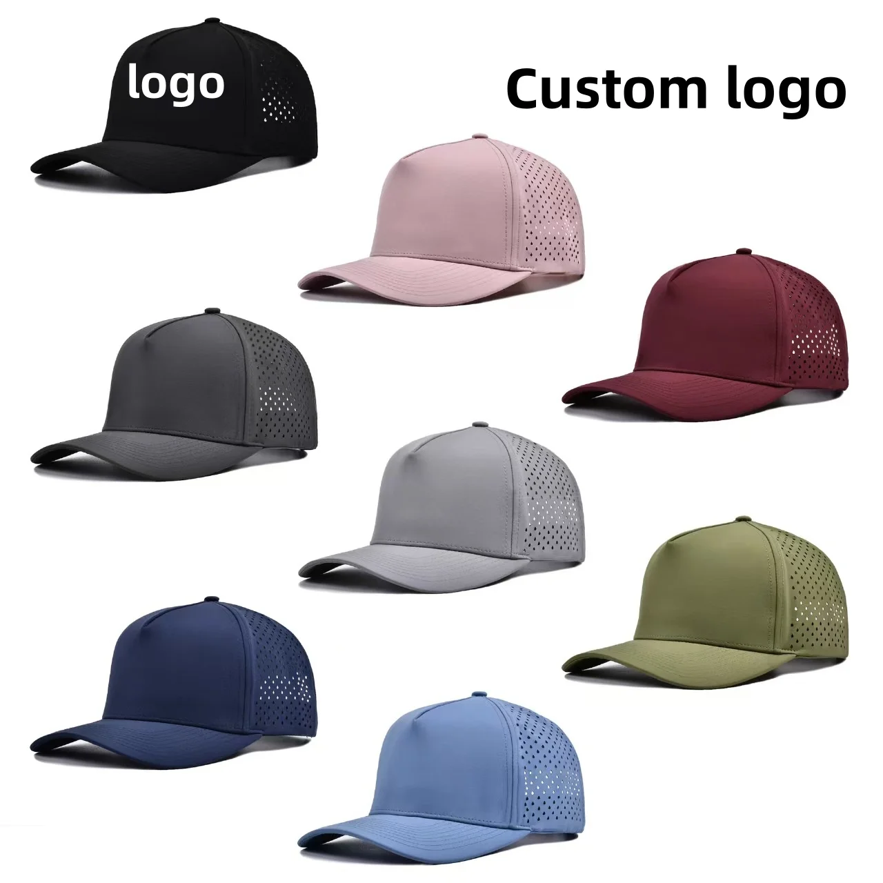 Custom logo print Hip Hop Breathable Net baseball caps for men and women Custom Truck caps designed by brand DIY Nylon hats