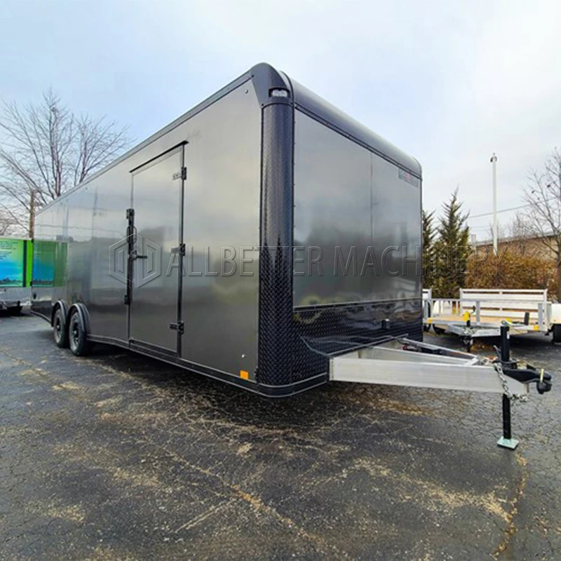 Allbetter Outdoor Mobile Restaurant Hot Dog Pizza Trailer Ice Cream Cart Food Truck with Full Kitchen Food Trailer for Sale