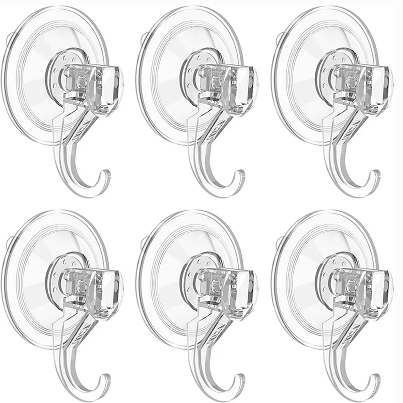 2/1Pcs Suction Cup Hooks Large Clear Heavy Duty Suction Cup Hooks Wreath Hangers for Shower Window Towel Door