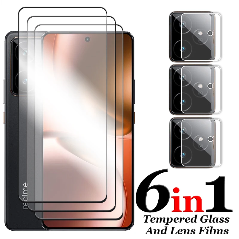 For Realme GT7 Screen Protector Full Cover Glass For Realme GT 7 7T Tempered Glass For Realme GT 7 7T Camera Lens Film