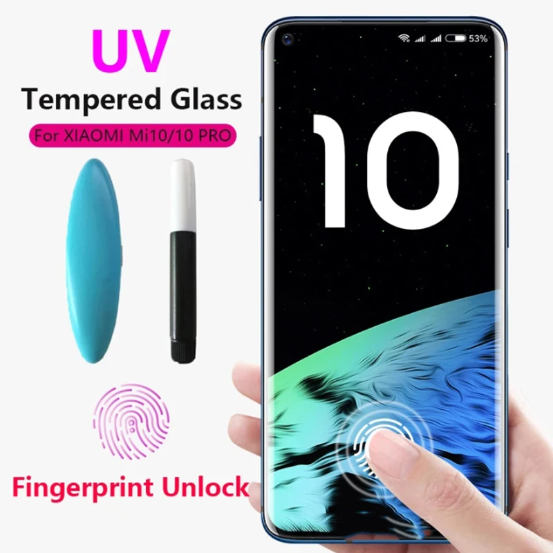 UV Liquid Full Glue Tempered Glass Film For Apple iphone 7 8 Plus X XR XS 11 12 13 14 16 15 Pro Max HD Phone Screen Protector
