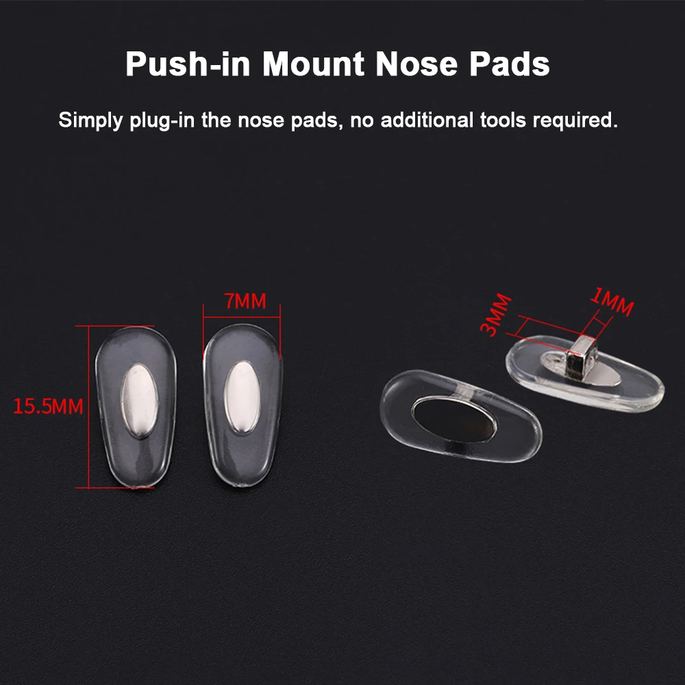 Wholesale Clear Replacement Nose Pads Pieces for Ray-Ban RB3653 Clip-ON Mount Type Sunglasses Eyeglass, Soft Nose Guard