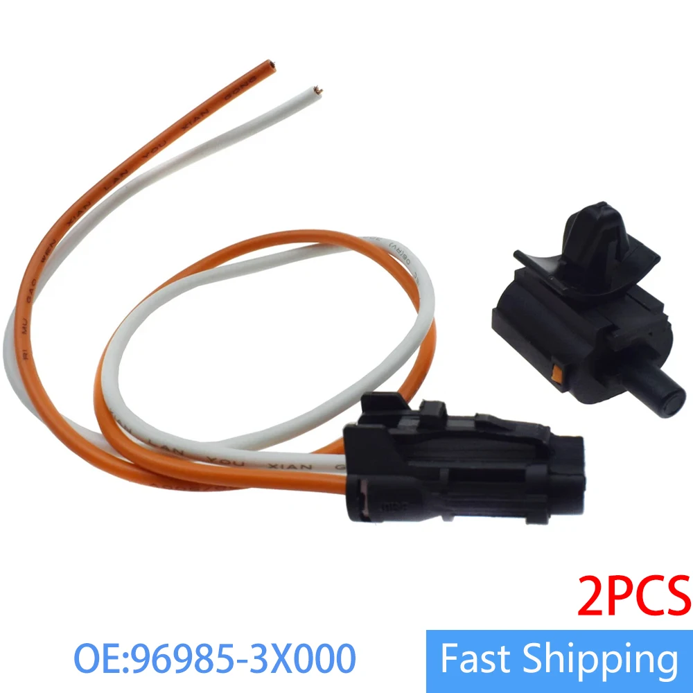 External Ambient Air Temperature Sensor & Plug for 2006-2020 Hyundai Accent Azera Elantra Kia Cadenza 96985-2D700 96985-3X000