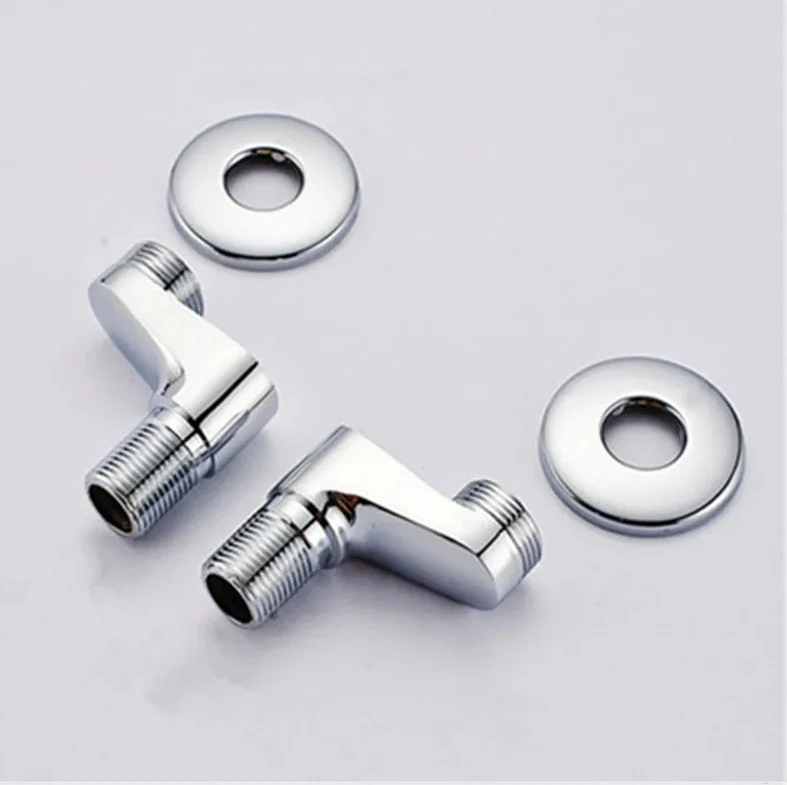 Tuqiu Antique Bathroom Shower Faucet Install Parts Curangle Brass Black or Chrome Faucet Accessories