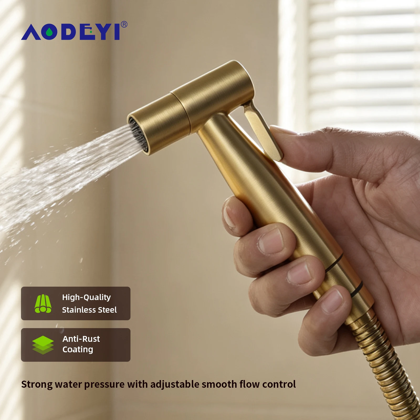 Black Toilet Bidet Faucet Handheld Sprayer Stainless Steel Bathroom Hand Bidet Sprayer Set Hose Toilet Self Cleaning Shower Head