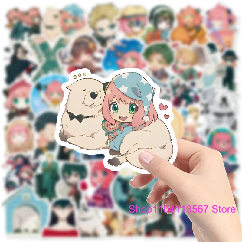 30/50PCS Cute Kawaii SPY×FAMILY Stickers Genshin Impact Bleach Pack Decal Stationery Scrapbook Notebook Diary Graffiti Sticker