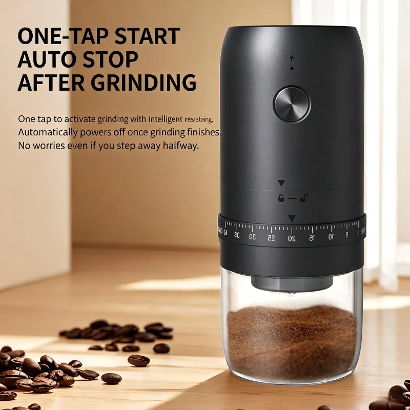 Portable USB Electric Cafeteira Bean Grinder 40 Gears Cafetera Rechargeable Grinders Household Mini Coffee Cafetera Portátil