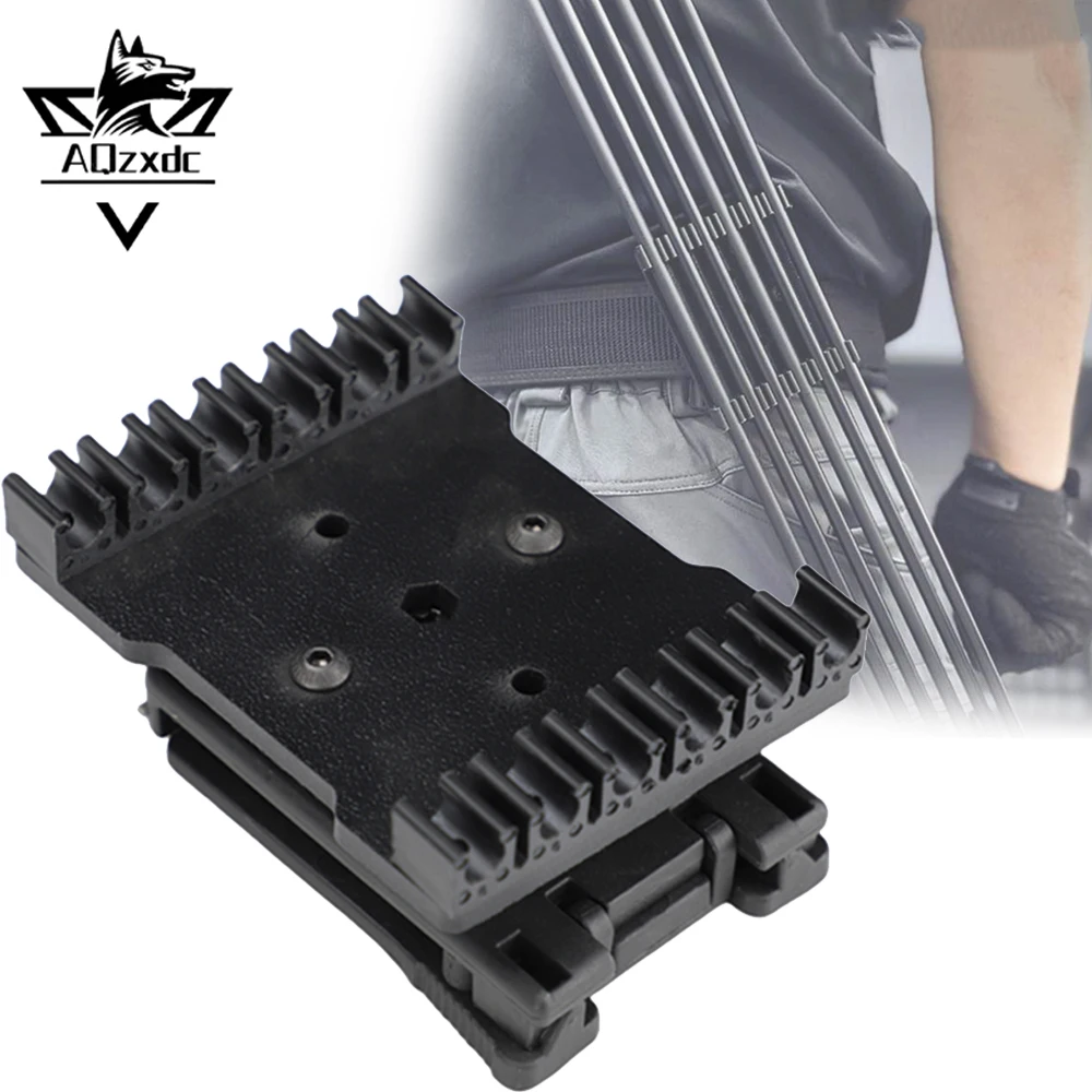 Tactical Quick-Draw Quiver 6 Ports Mini Waist-Mounted Quiver Box Quiver Bag Recurve Bow Quick Pull Short Quiver for CS Shooting