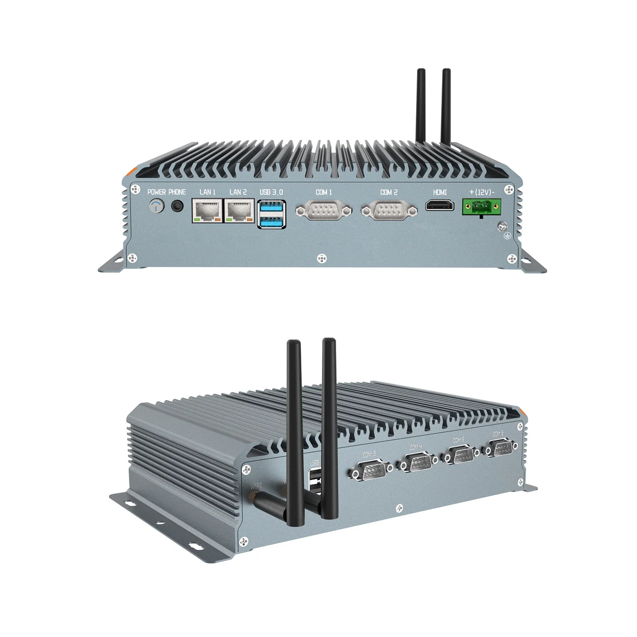 Industrial Computer Fanless Mini Desktop Computer with Celeron Dual Core Central Processor 8GB RAM 128GB high definition port Fu