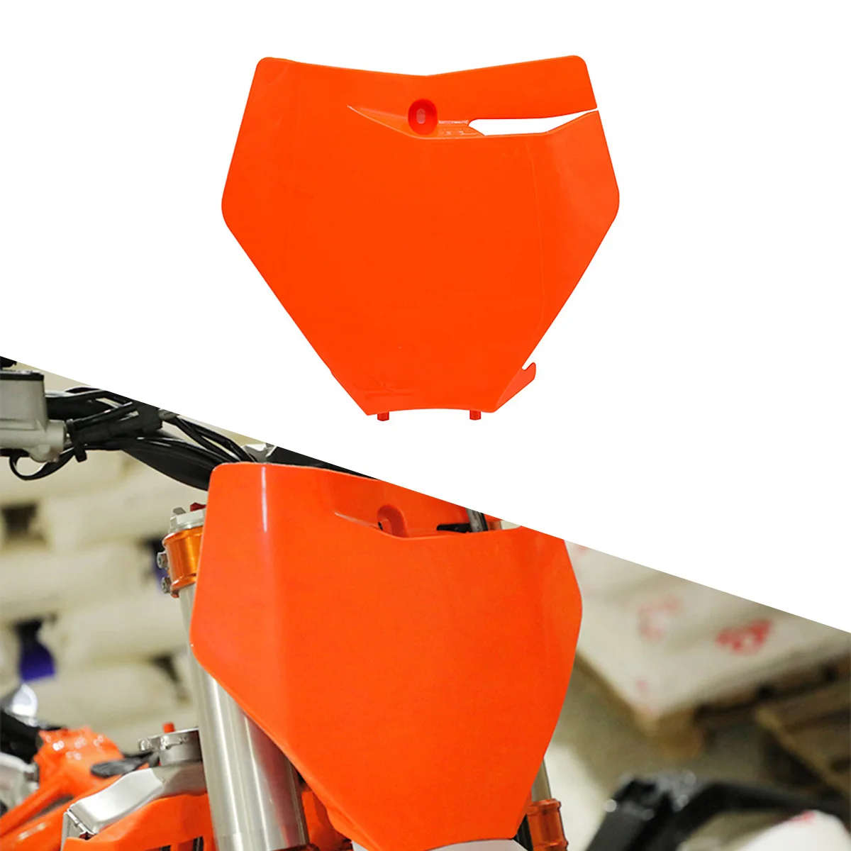 Motorcycle Front Number Plate For KTM EXC EXC-F SX SX-F XC XC-F XC-W XCF-W 125 150 250 300 350 450 500 TPI ABS Plastic Guard Cov