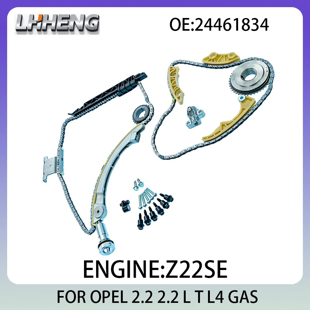Engine timing chain kit For OPEL ASTRA SPEEDSTER VECTRA 2.2L 2.2 L T L4 GAS 2000-2008 24461834 12577385 5636400 KCK0400 Z22SE