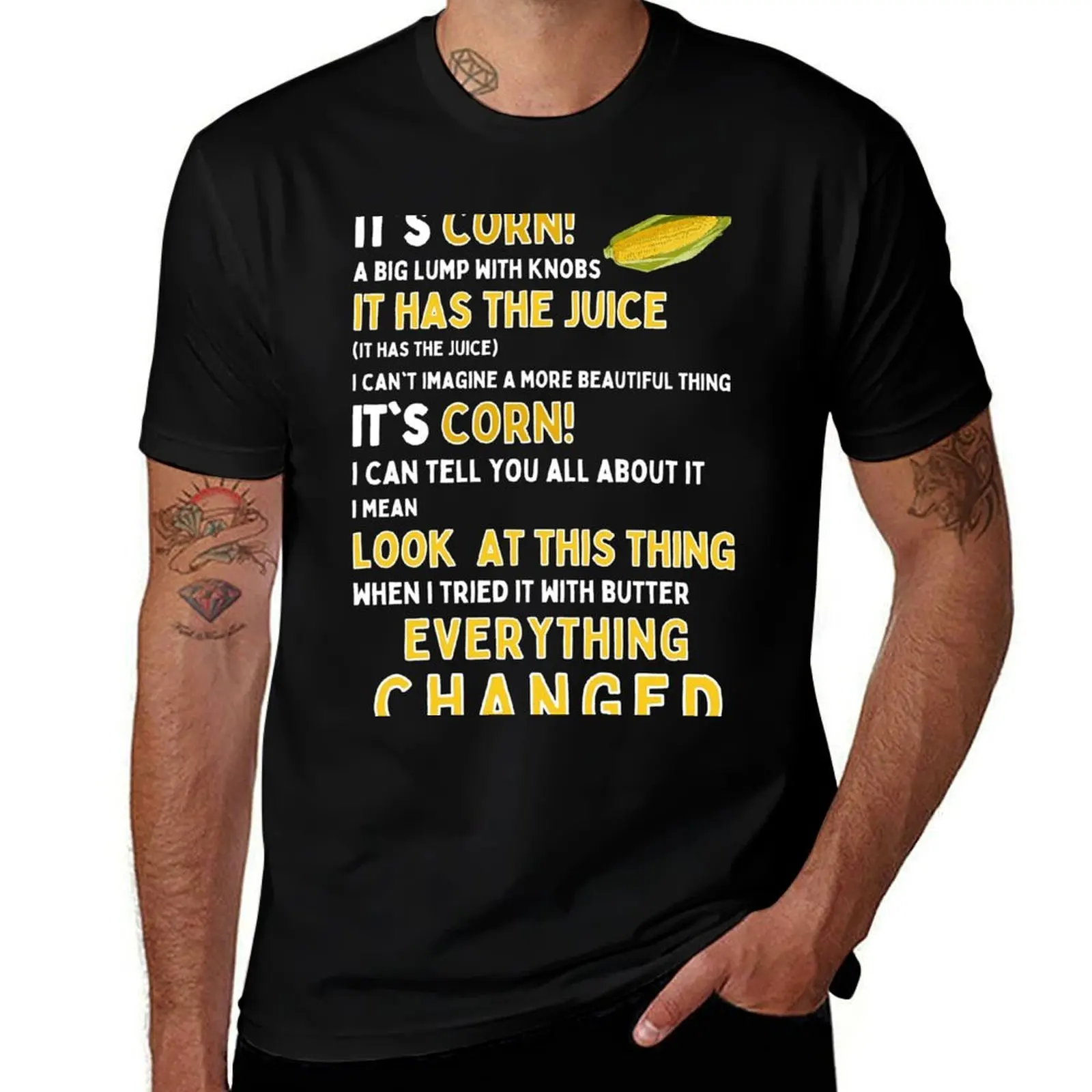 It’s Corn! Dark background compatible (see shop for more options) T-Shirt Utility Casual Work T-Shirt