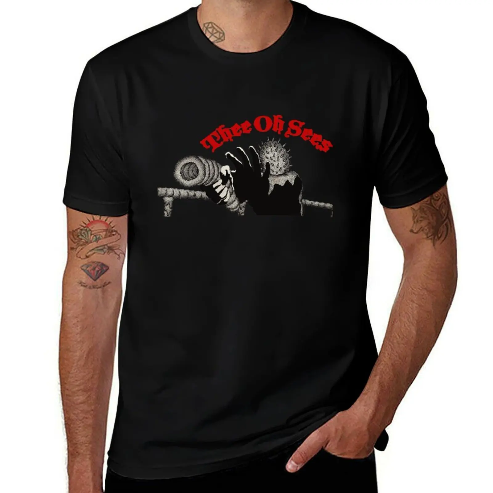 More Awesome Tee Oh Sees Band Music T-Shirt Basic Casual Short Sleeve Cotton Shirt T-Shirt