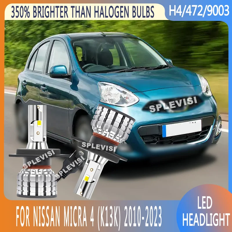See More Drive Safer at Night LED Car Headlight Bulbs For NISSAN MICRA 4 (K13K) 2010 2011 2012 2013 2014 2015 2016 2017-2023