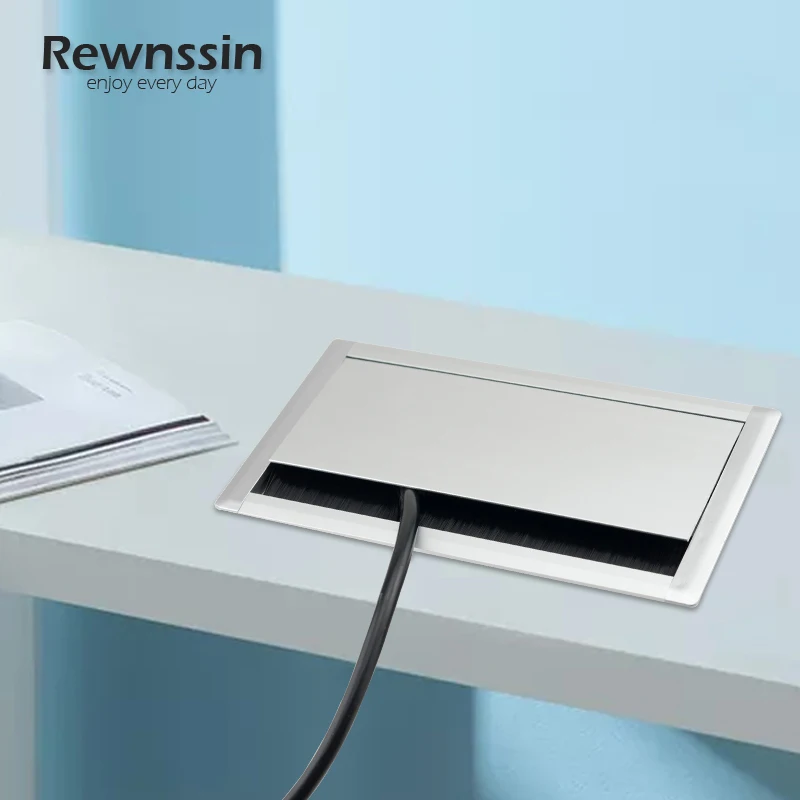 Socket In The Countertop,EU Electrical Sockets With Charge USB HDMI Data USB RJ45 Cat5e,Wire Cover Box Desktop Built-in Outlet