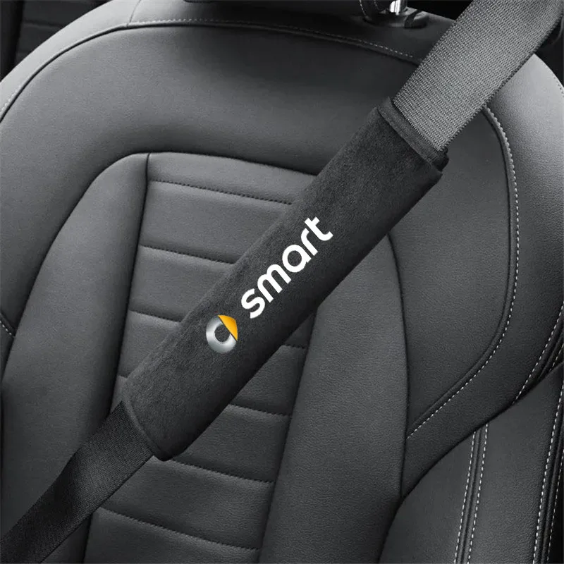 2Pcs Car Safety Belt Shoulder Cover Pad Plush Seat Belt Shoulder for Smart EQ Fortwo Forfour 453 451  Auto Interior Accessories