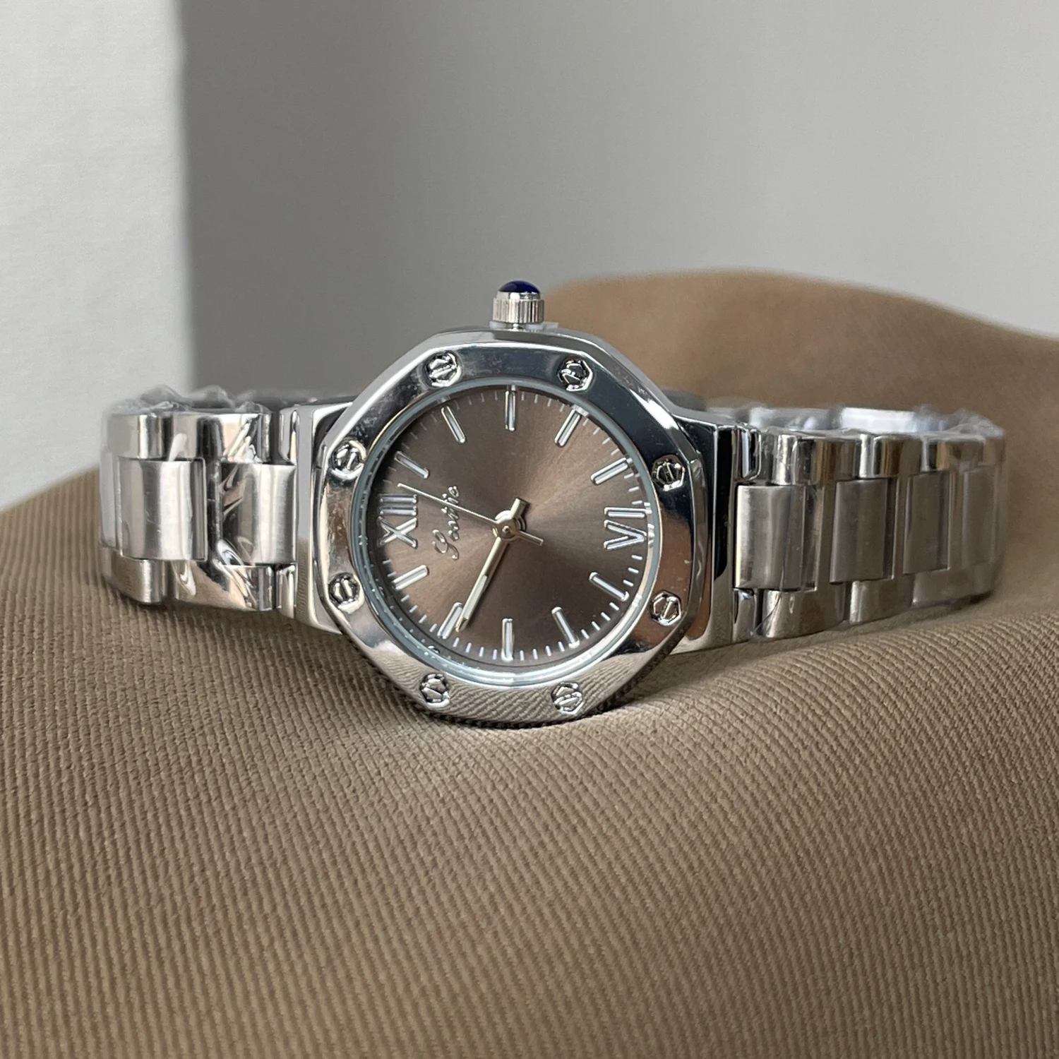 2026 new luxury silver watch, high-quality watch, fashionable and elegant high-quality stainless steel women’s gift accessories