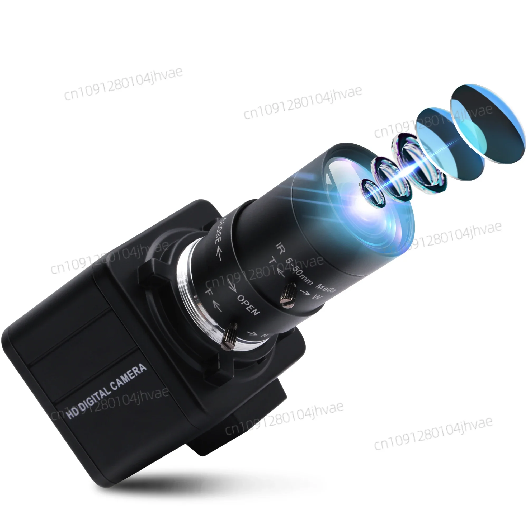 NEW ELP 1280*720 MJPEG 30 Fps USB Webcam CMOS OV9712 Aluminum Mini Box Case USB Camera with CS Mount 5-50mm Manual Varifocal Len
