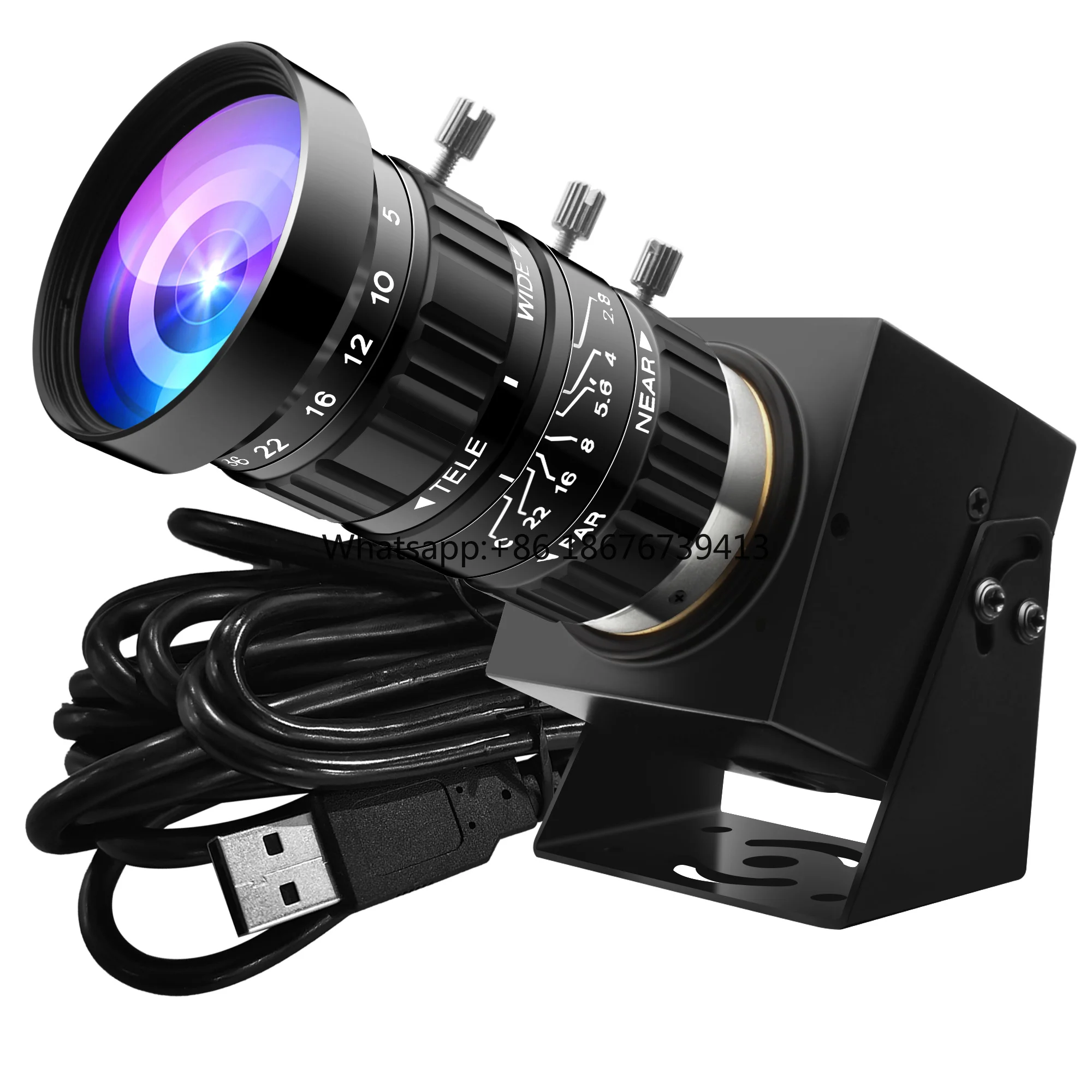 0.0001Lux Ultra Low Light 10X Zoom USB Camera H.264 1080P 30FPS HDR Manual Focus CS 5-50mm Webcam for Full Color Security