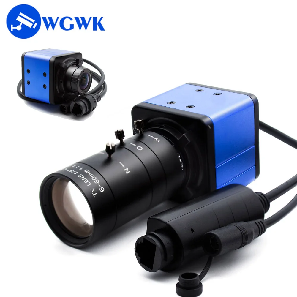 WGWK 3/4/5/8MP Mini IP Camera CS 2.5mm 6-60mm Manual Zoom Lens 48V POE Indoor ONVIF P2P Security Webcam Small Surveillance Video