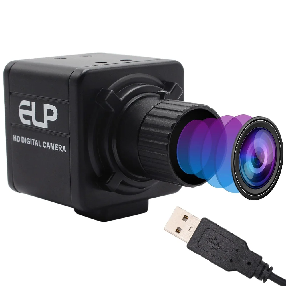 ELP 2MP OV2710 Webcam 4mm Manual Lens Focus Adjustable USB Camera HD 1920*1080 30FPS Camera with USB  with Aluminum Mini Case
