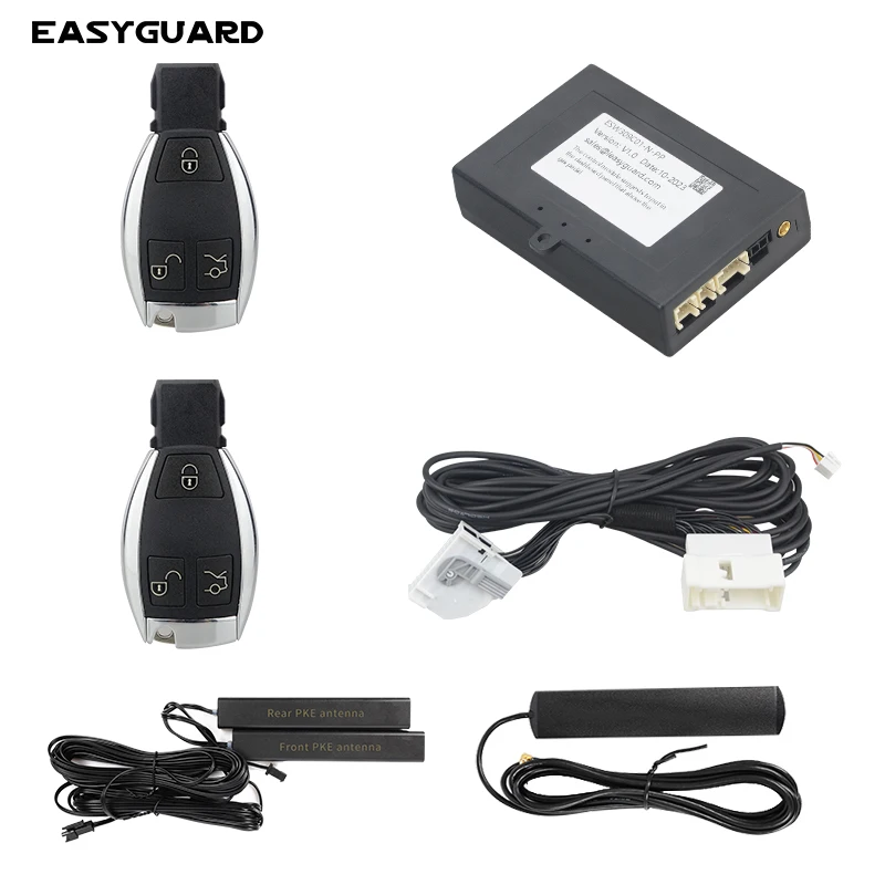EASYGUARD Smart Key PKE Kit for 2014+ Benz A W176 B W246 C W205 E W213 G W166 S W222 GLA GLC GL W166 CLA V W447 with OEM Button