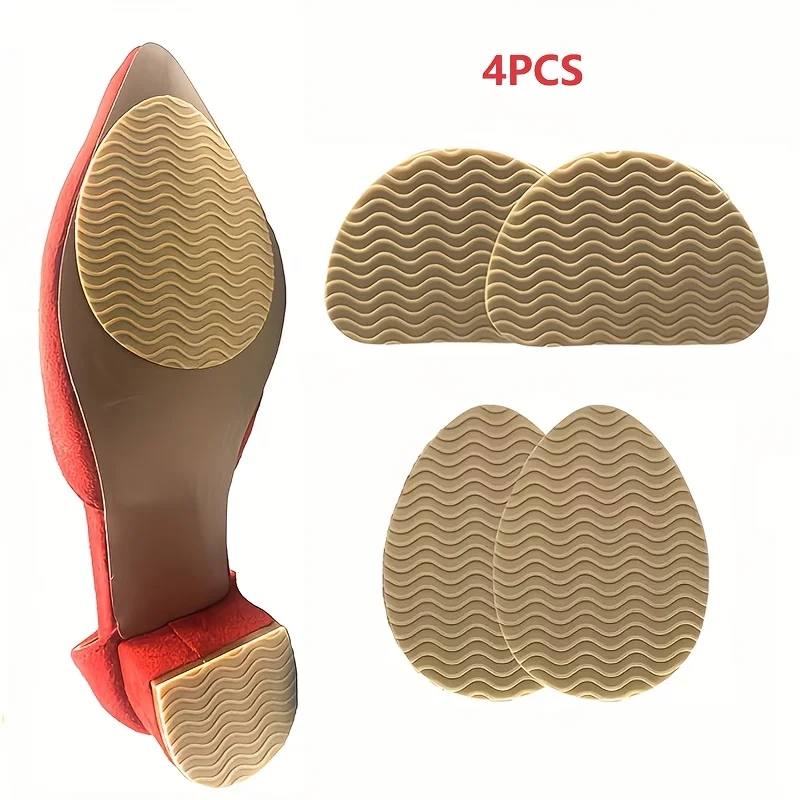 4PCS Non-Slip Shoes Pads Sole Protectors Adhesive, High Heels Anti-Slip Shoe Grips