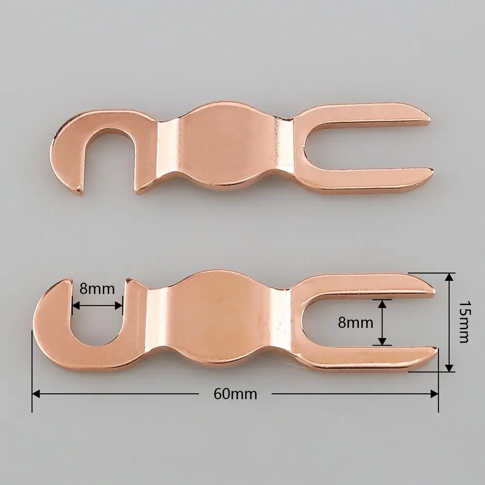 4PCS Speaker Jumper Bridge Cable U Fork Connection Plate For HiFi Audio Speaker Binding Post DIY audio junction box Y plug