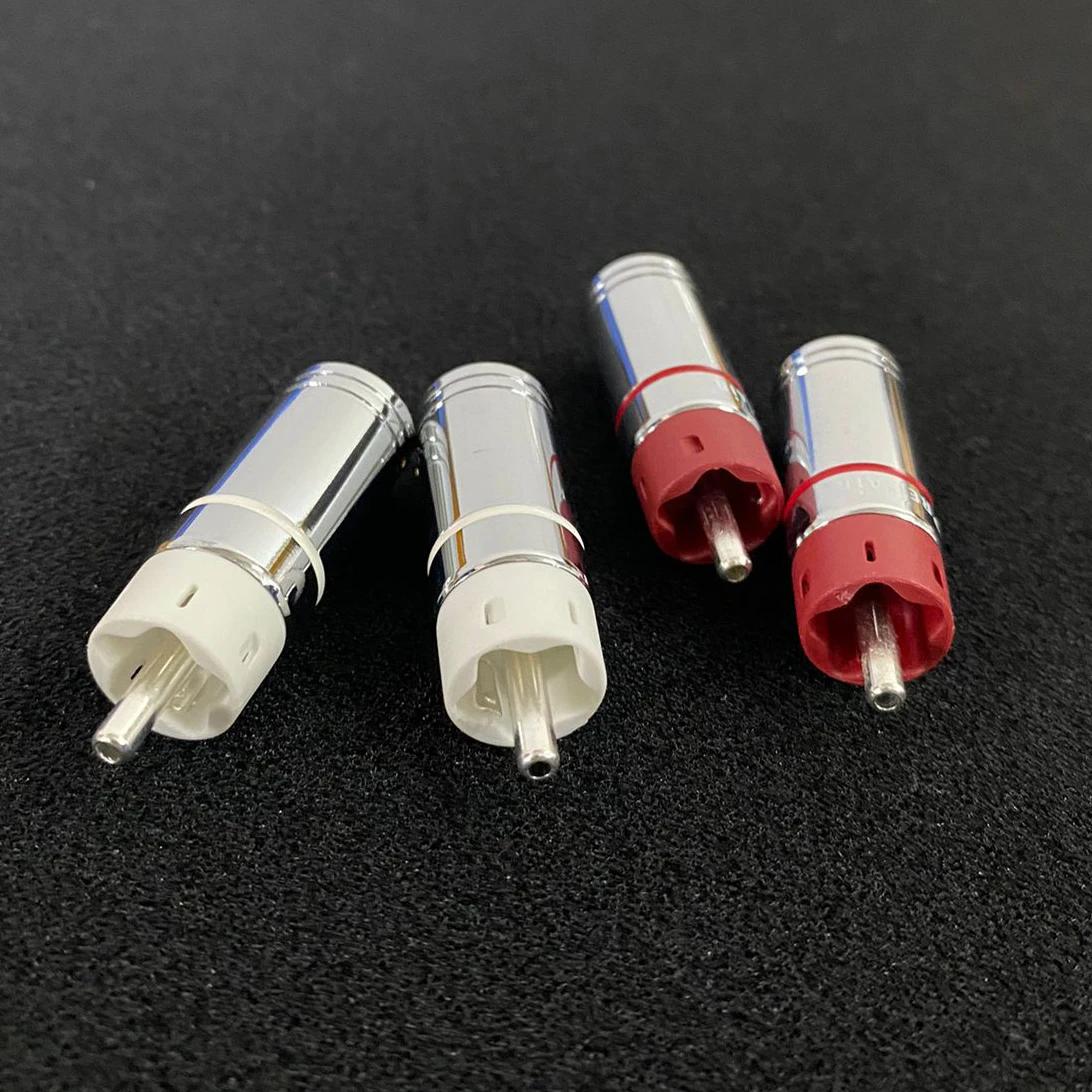RCA Connector Star Line Audiophile RCA Plug 9mm Hole for Speaker Amplifier Cable Connector Gold/Silver Plated RCA Adapter